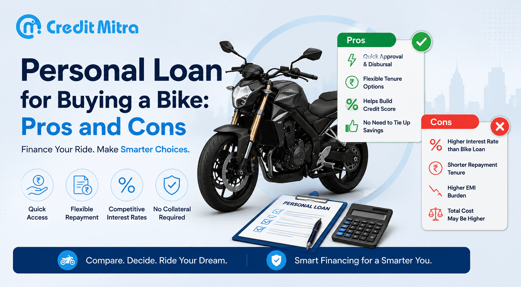 Personal Loan for Buying a Bike: Pros and Cons(2026)